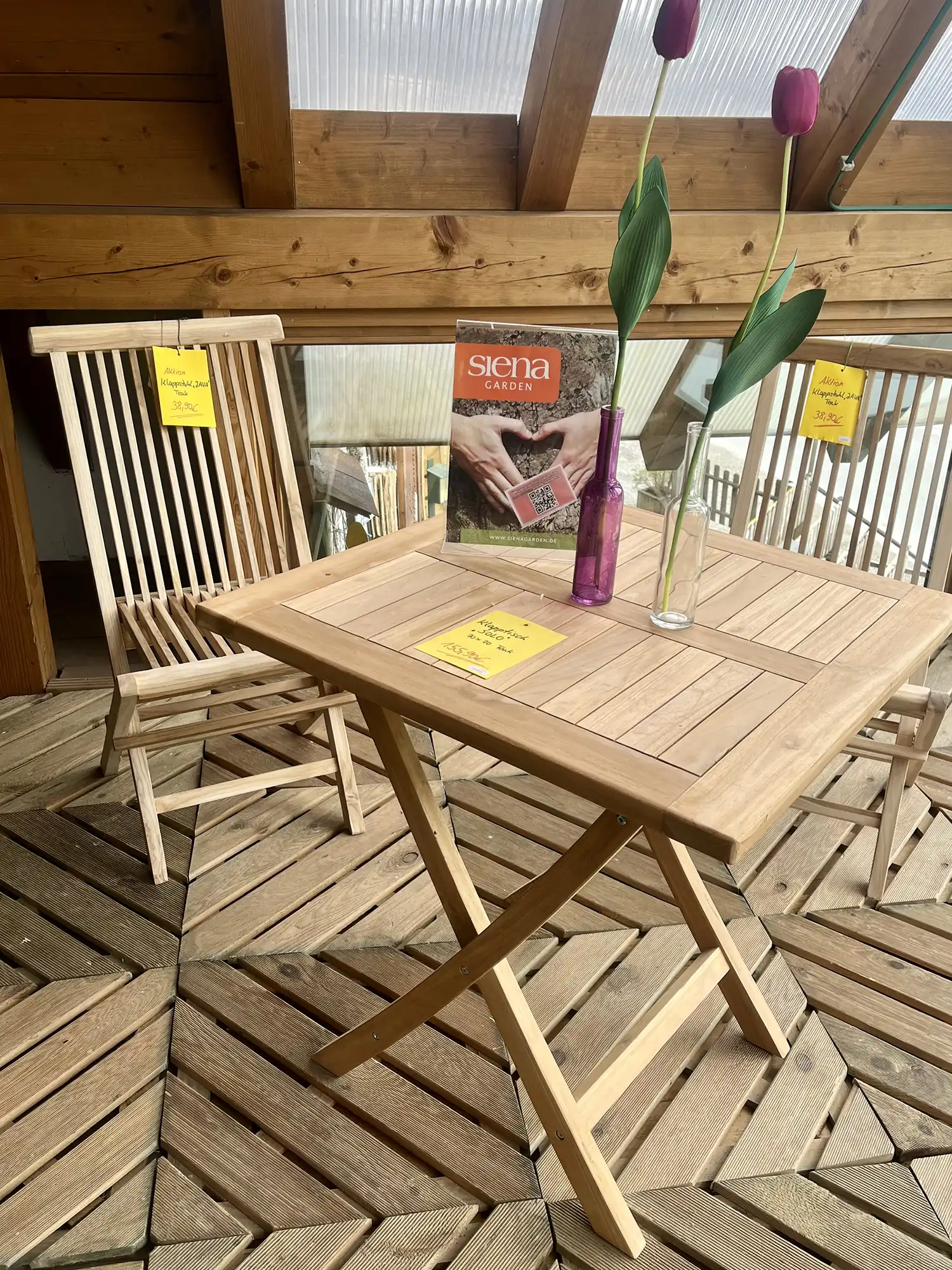 Gartenmöbel, Klappstuhl, Klapptisch bei Holz Steinsdorfer in Saulgrub nahe Murnau