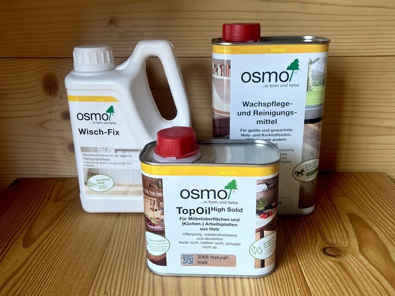 Osmo Holzpflegeprodukte für Reinigung und Schutz von geölten Holzoberflächen